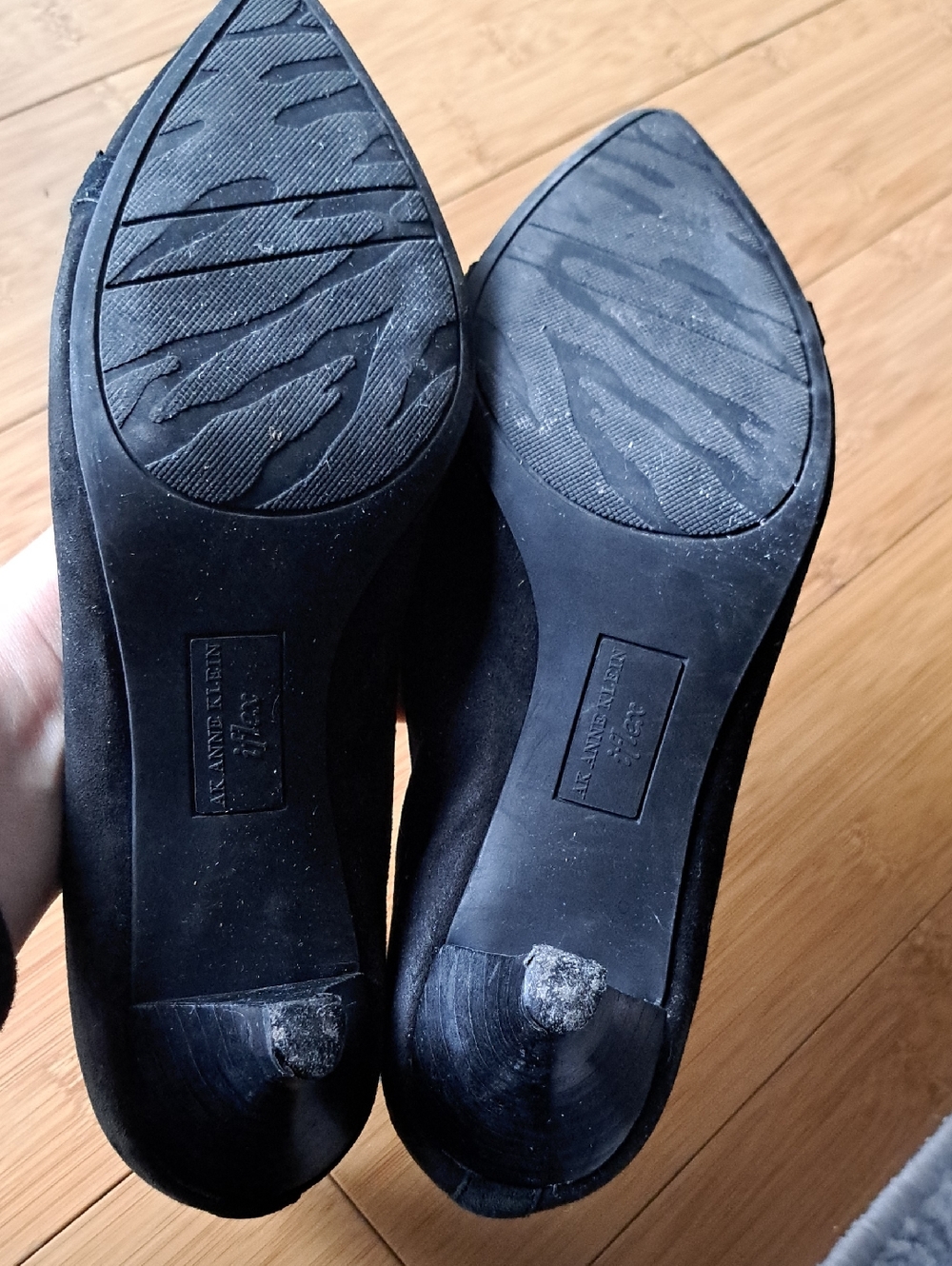 Anne Klein Suede Kitten Heel Pumps - Picture 3 of 4
